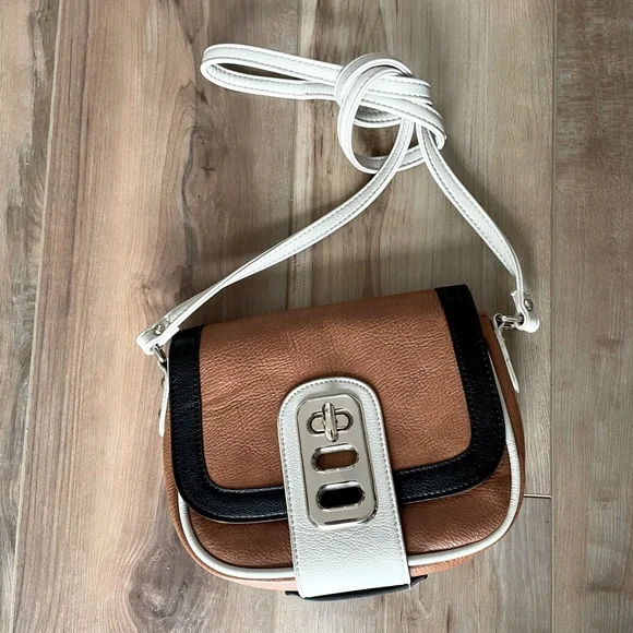 Aldo tan, cream and black cross body purse - Picture 1 of 5